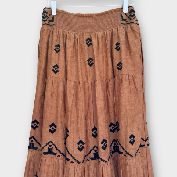 Anthropologie Bohemian Tiered Midi Skirt - Picture 11 of 13